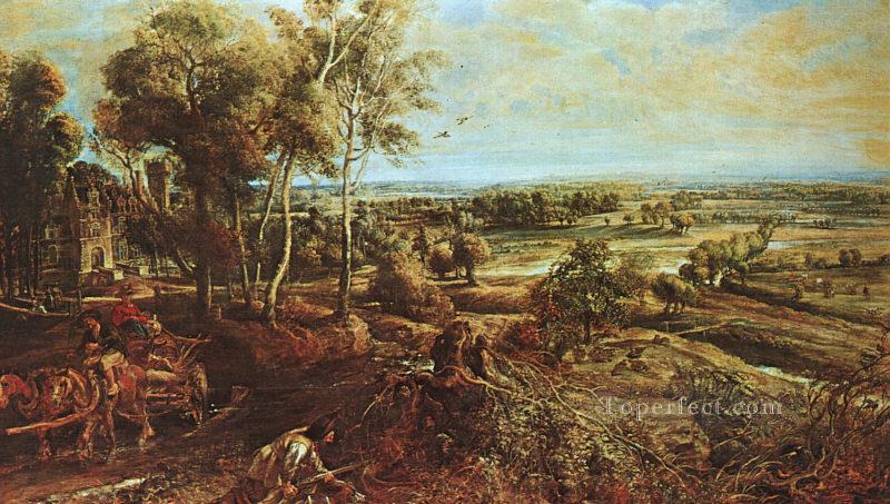 Peter Paul Rubens: Château de Steen with Hunter